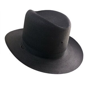 The lawman cowboy fedora hat navy blue 7 5/8 genuine Milan